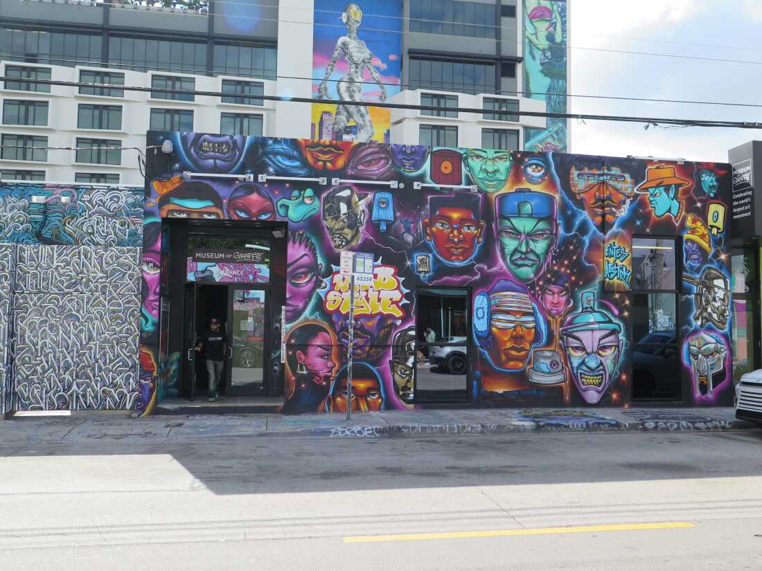 The Museum of Graffiti is located in a Miami neighborhood where almost every building is covered by large, colorful murals.