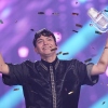 JJ, winner of the 2025 Eurovision Song Contest, holds up the trophy he won for Austria with the song "Wasted Love" during the Grand Final of the 69th Eurovision Song Contest, in Basel, Switzerland, Saturday, May 17, 2025.