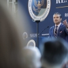 Defense Secretary Pete Hegseth speaks at the Reagan National Defense Forum at the Ronald Reagan Presidential Library in Simi Valley, California, on Saturday.