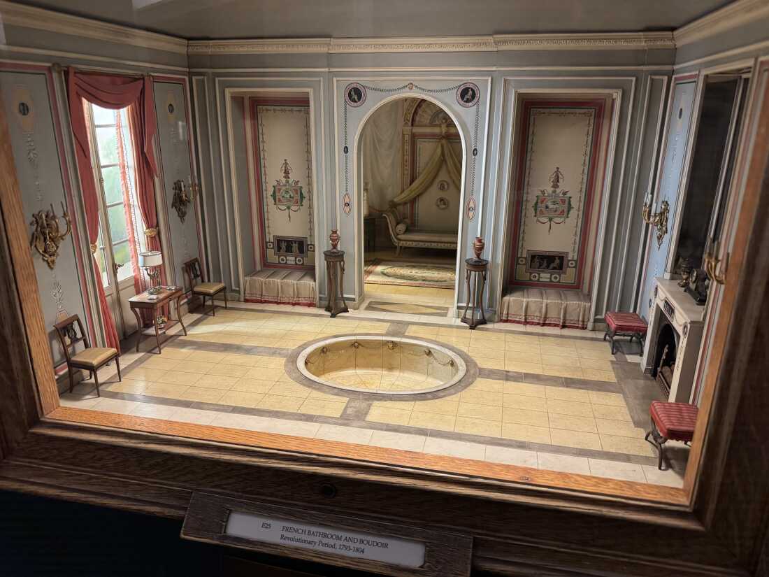 The Thorne Miniature Rooms are a series of mini rooms (1:12 scale) on display behind glass.
