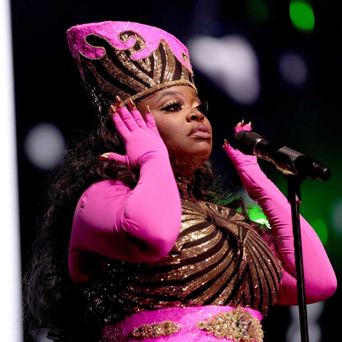 Tarriona "Tank" Ball of Tank and the Bangas performs onstage during Essence Festival in New Orleans in 2024.
