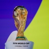 The FIFA World Cup trophy is displayed at an event in Zurich, Switzerland, on Nov. 20, 2025.