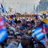 Cubans attend a rally in Havana, Saturday, in solidarity with Venezuela after the U.S. seized President Nicolás Maduro and brought him to New York.