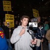 YouTuber Nick Shirley films protestors demonstrating against U.S. Immigration and Customs Enforcement (ICE) arrests in New York City in October.  