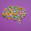 A photo illustration shows the outline of a brain created with colorful plastic shapes and gears, implying machinery.