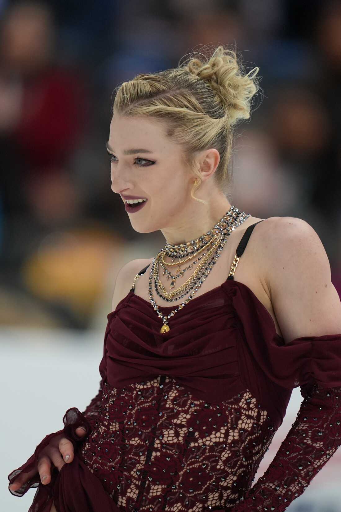 Amber Glenn competes during the women's short program at the U.S. Figure Skating Championships, Wednesday, Jan. 7, 2026, in St. Louis.