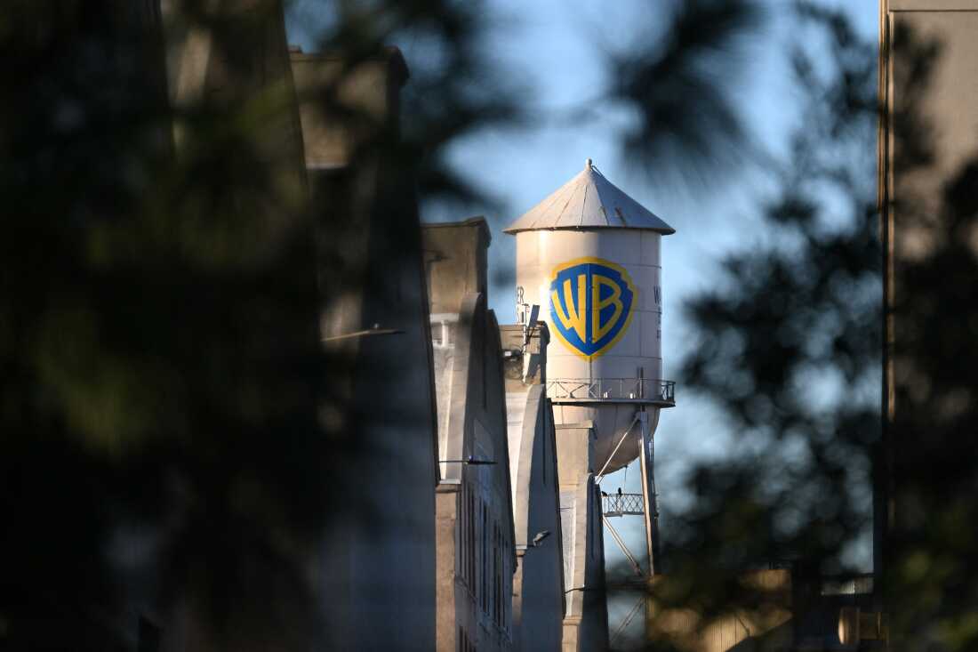 The WB water tower at Warner Bros. Studios in Burbank, California.