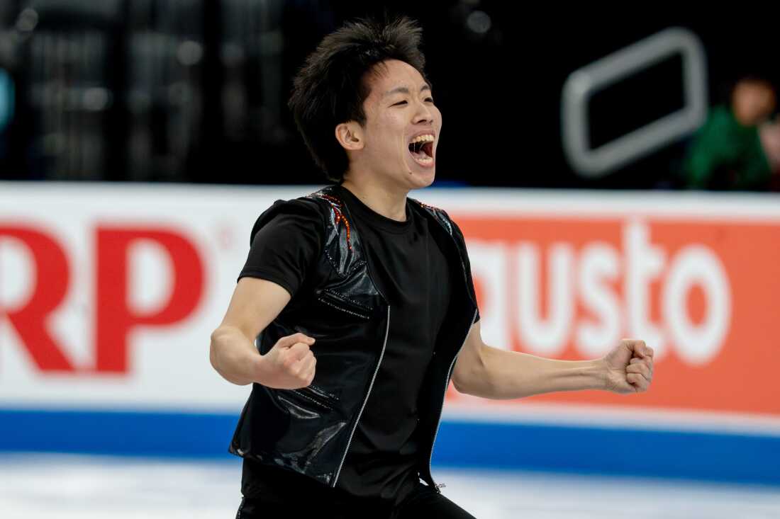 Tomoki Hiwatashi competes in the men’s short program during the 2026 U.S. Figure Skating Championships at the Enterprise Center on Thursday, Jan. 8, 2026, in St. Louis’ Downtown West neighborhood. HIwatashi took second in the category.