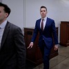 Sen. Josh Hawley, R-Mo., talks to reporters as he heads to a vote at the U.S. Capitol on Wednesday. Hawley reversed his initial support for a Venezuela war powers resolution and voted to block the legislation after receiving assurances from the White House.