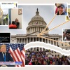 A collage of images from the Jan. 6, 2021, Capitol riot, including screen captures from videos and tweets from that time