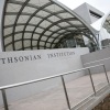 A Smithsonian Institution sign on the National Air and Space Museum in Washington, D.C.