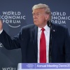 President Trump speaks during a reception for business leaders at the World Economic Forum Annual Meeting in Davos, Switzerland, Wednesday.
