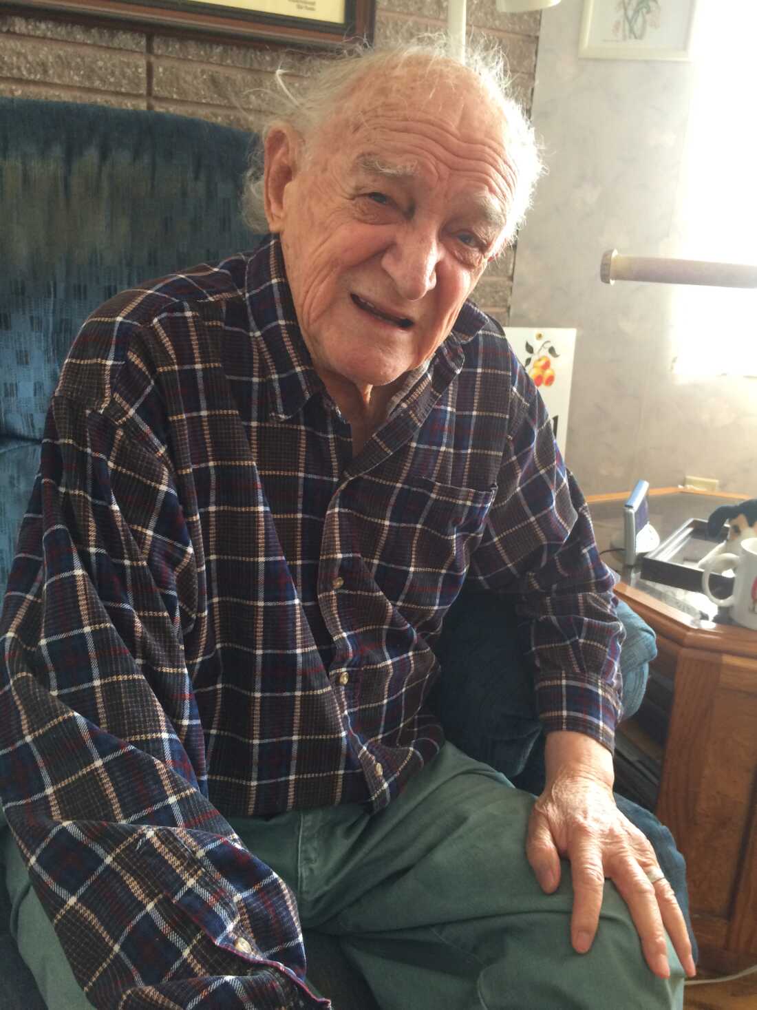 Bob Ebeling sits in his home in Brigham City, Utah, in 2016.