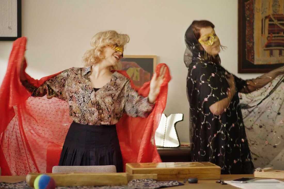 Hana Mana and Mahshad Bahram, in The Friend's House is Here.